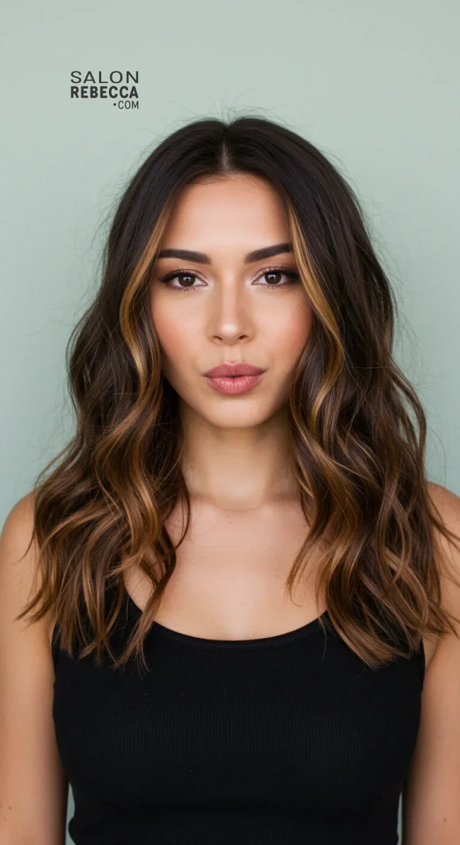 11. Soft Waves with Highlights | Flattering Hairstyles For Round Faces: Unlock Your Best Look!