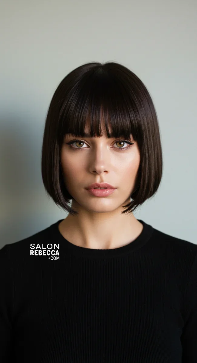 10. Chin-Length Blunt Cut | Flattering Hairstyles For Round Faces: Unlock Your Best Look!