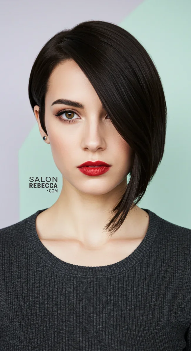 7. Asymmetrical Bob | Flattering Hairstyles For Round Faces: Unlock Your Best Look!