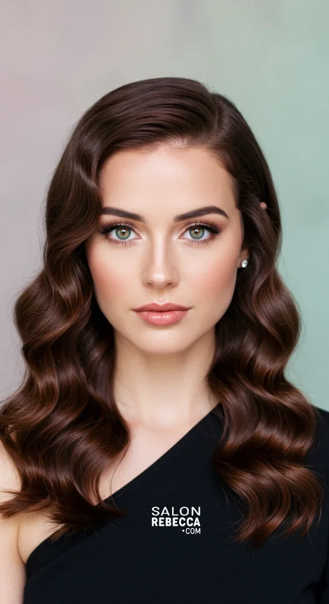 5. Side-Swept Hollywood Waves | How To: Hairstyles For Wedding Guests: 15 Most Beautiful Variants With Step-By-Step Guide
