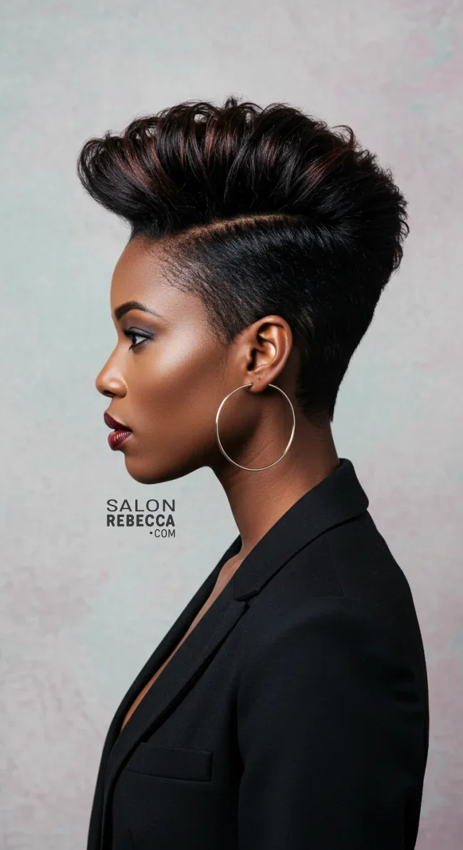 9. Faux Hawk | 10 Hottest Short Hairstyles For Black Women