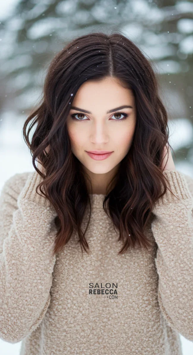 13. Subtle Auburn Undertones | 15 Ways To Rock Winter Highlights For Brown Hair