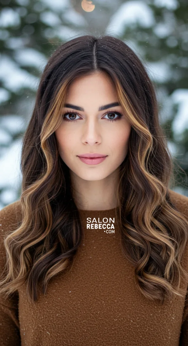 5. Mocha Latte Highlights | 15 Ways To Rock Winter Highlights For Brown Hair