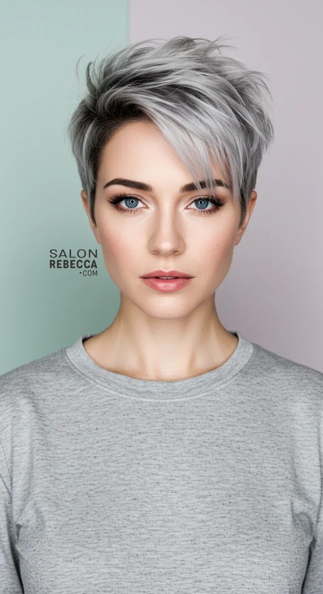 1. Pixie Cut with Platinum Blonde and Midnight Black | Short Haircuts: 2025’S Trendy Two-Tone Styles