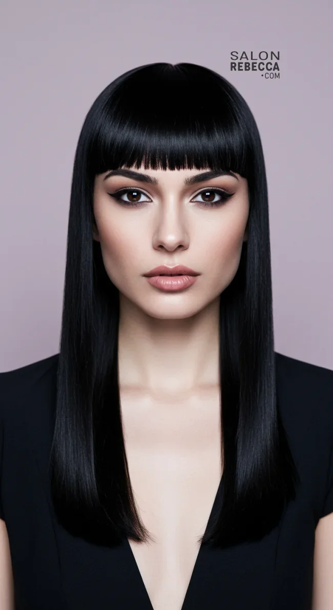 6. Micro Bangs for Bold, Straight Hair | How To Style Bangs For Different Hair Textures: 10 Stunning Looks