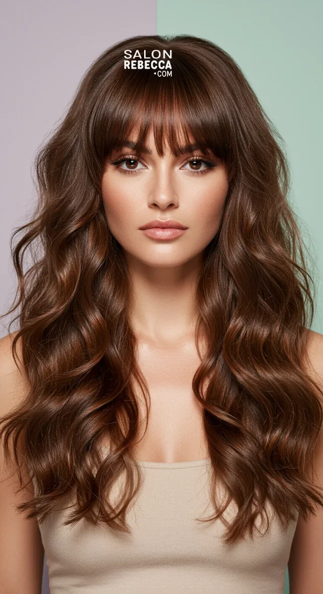 3. Voluminous Curtain Bangs for Wavy Hair | How To Style Bangs For Different Hair Textures: 10 Stunning Looks