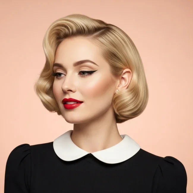8. Vintage Hollywood Bob | 10 Inspiring Bob Haircuts For Women With Square Faces