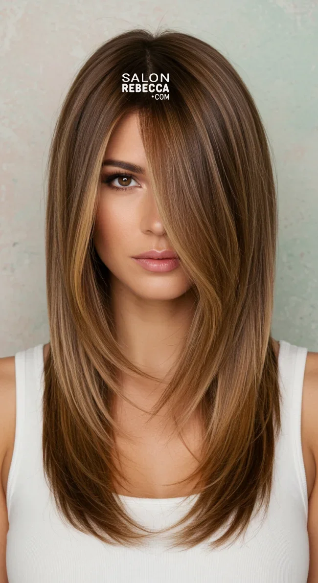 8. Side-Swept Layers | 15 Long Hairstyles For Women Over 50