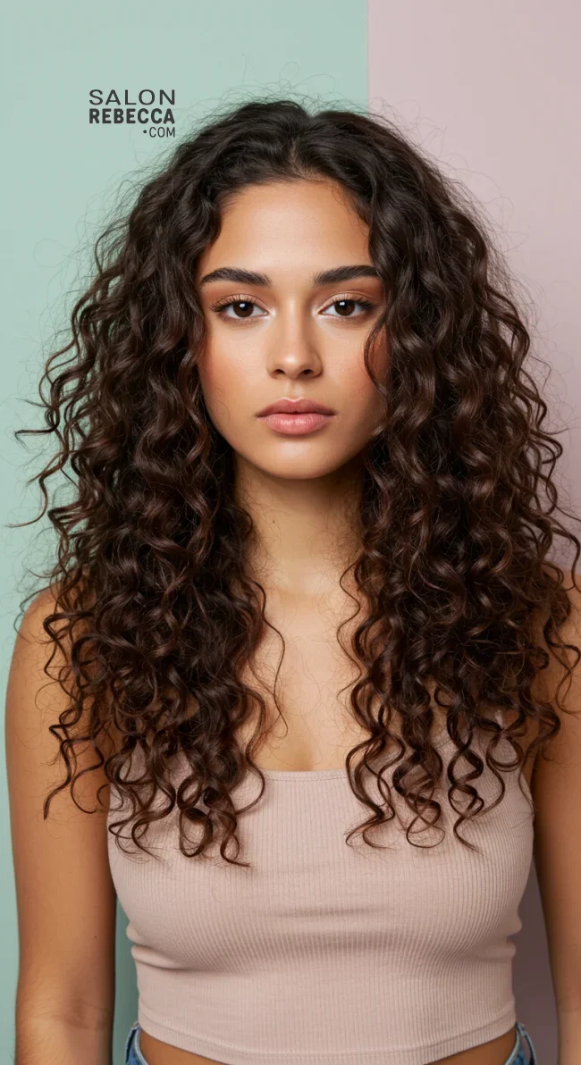 10. Long Curly Hair | 15 Long Hairstyles For Women Over 50