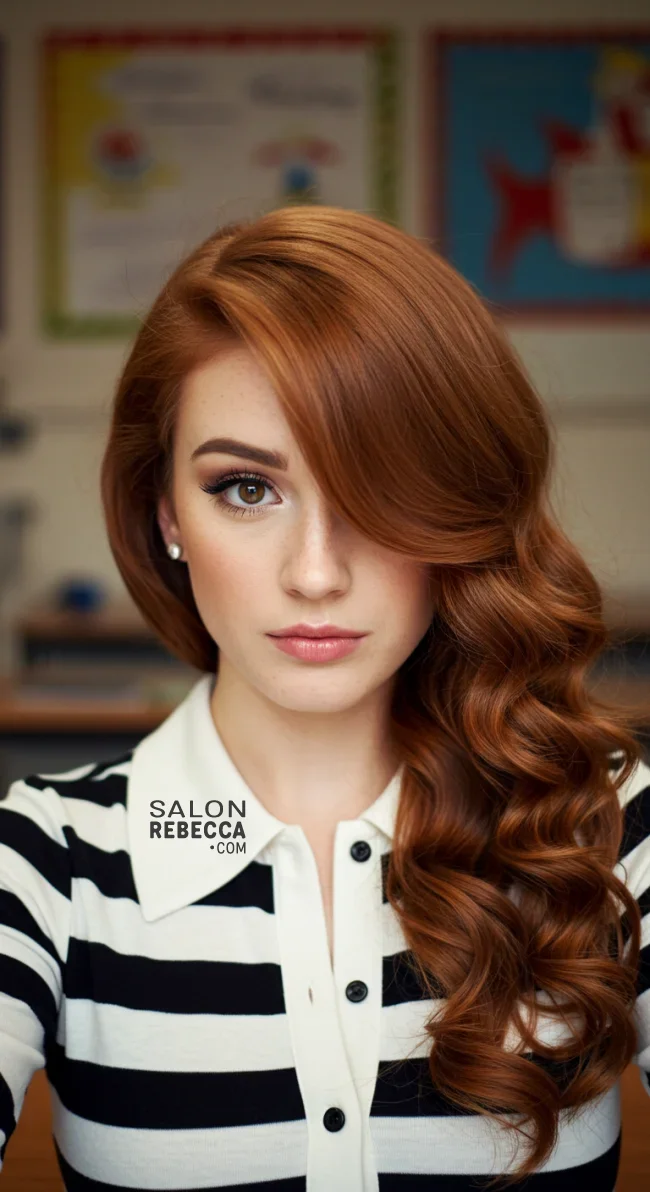 8. Side Swept Curls | 10 Easy Hairstyles For School