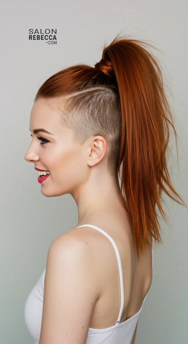 15. Shaved Undercut Ponytail | Trendsetting Undercut Hairstyles - Revamp Your Look