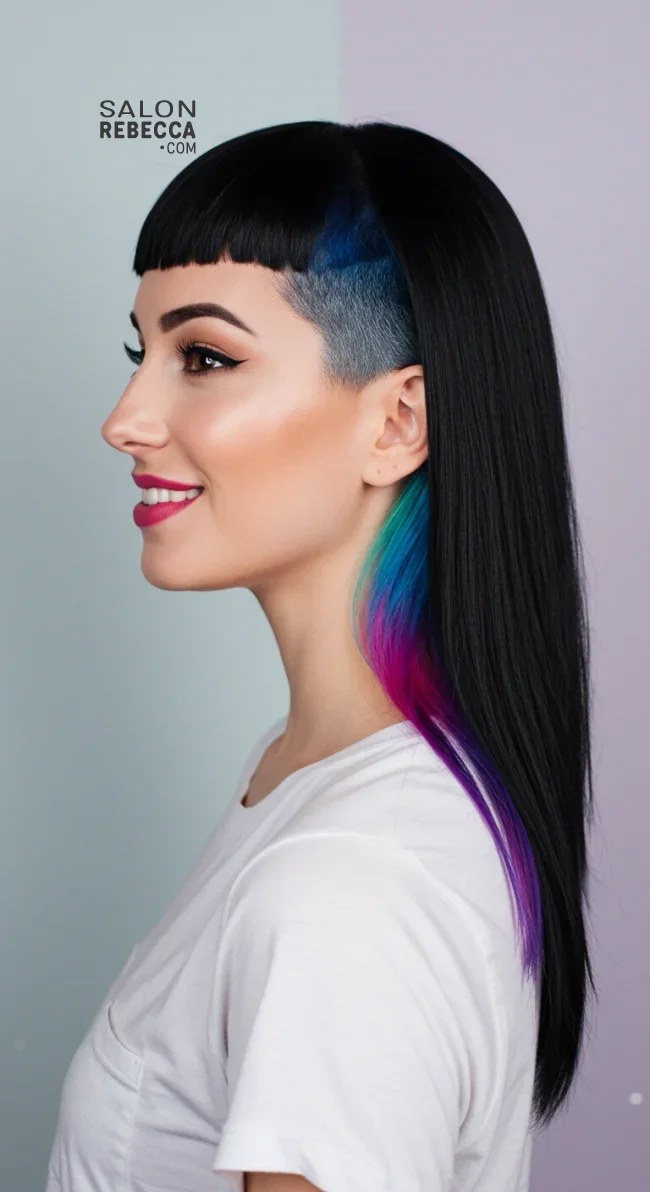 11. Rainbow Undercut | Trendsetting Undercut Hairstyles - Revamp Your Look