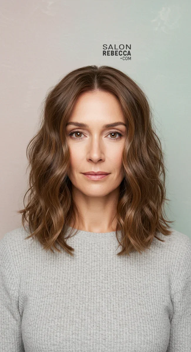 4. Wavy Lob (Long Bob) | 15 Short Hairstyles To Feel Great In Your 40S