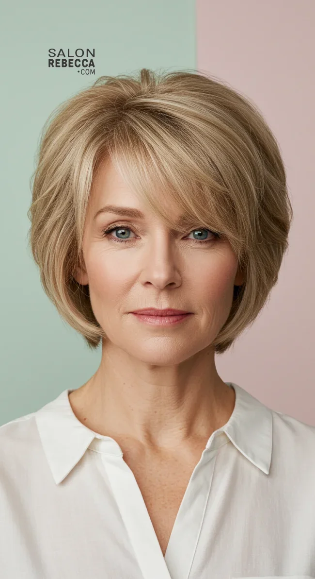 6. Layered Short Cut | 15 Short Hairstyles To Feel Great In Your 40S