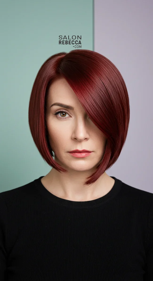 5. Asymmetrical Bob | 15 Short Hairstyles To Feel Great In Your 40S