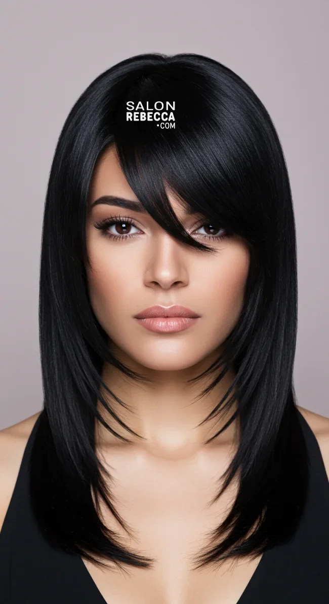 2. Sleek and Straight Butterfly Cut | 7 Butterfly Haircut – Different Ways To Style This Popular Tiktok Hairstyle