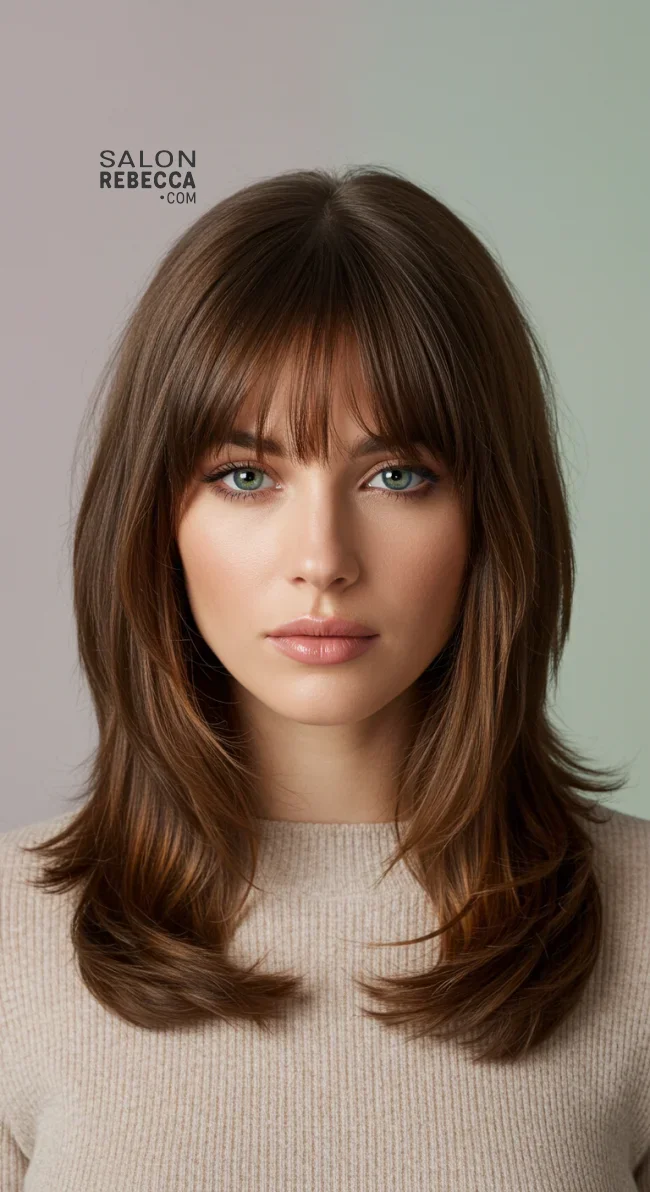 6. Curtain Bangs with Butterfly Layers | 7 Butterfly Haircut – Different Ways To Style This Popular Tiktok Hairstyle