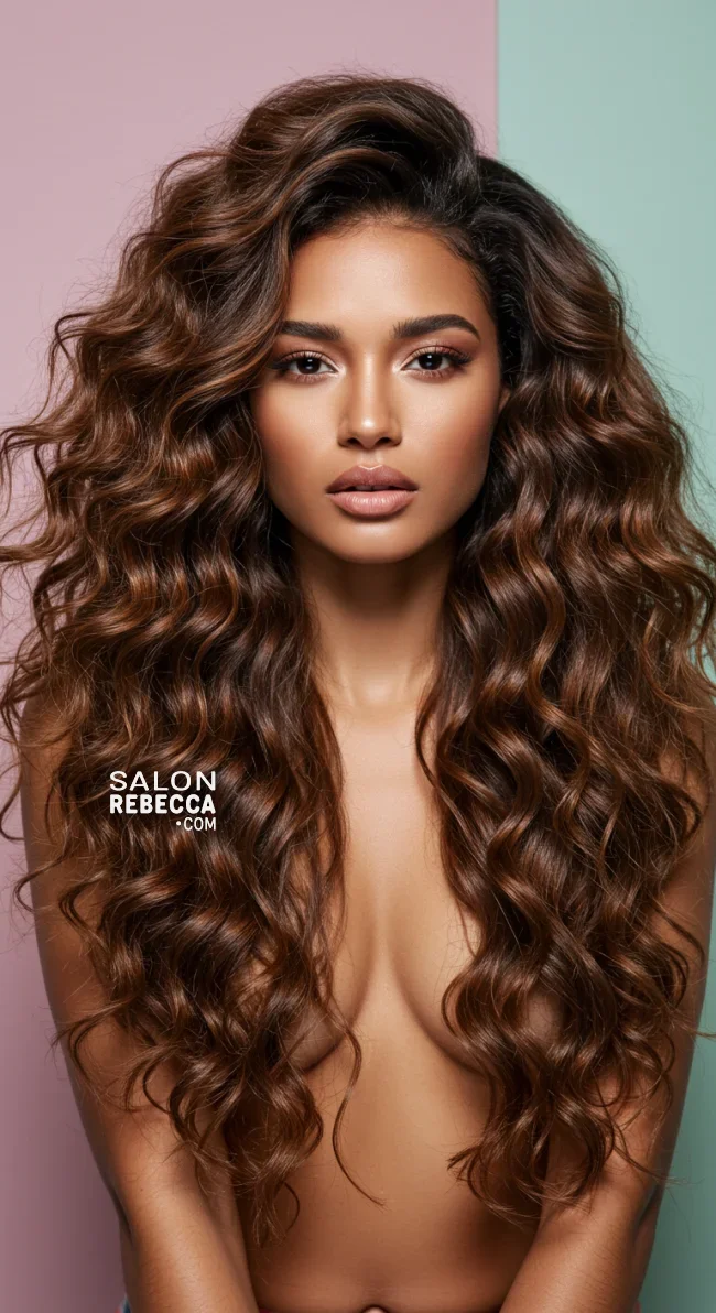 8. Voluminous Curls with Side Parting | Trendy Hairstyles For Thin Hair That Transform Your Look