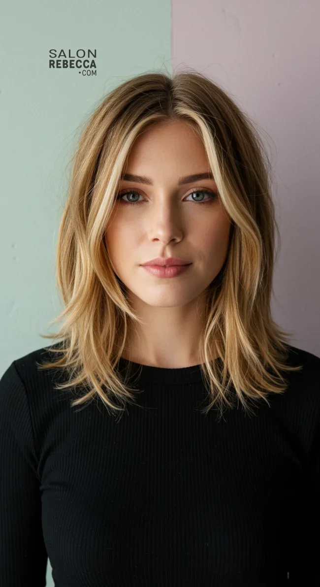 14. Layered Collarbone Cut with Subtle Highlights | Trendy Hairstyles For Thin Hair That Transform Your Look