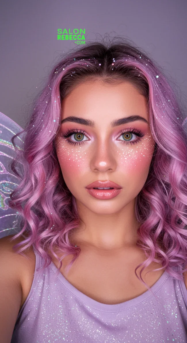 8. Fairy Glitter Hair | Cool And Cute Halloween Hairstyles For Girls