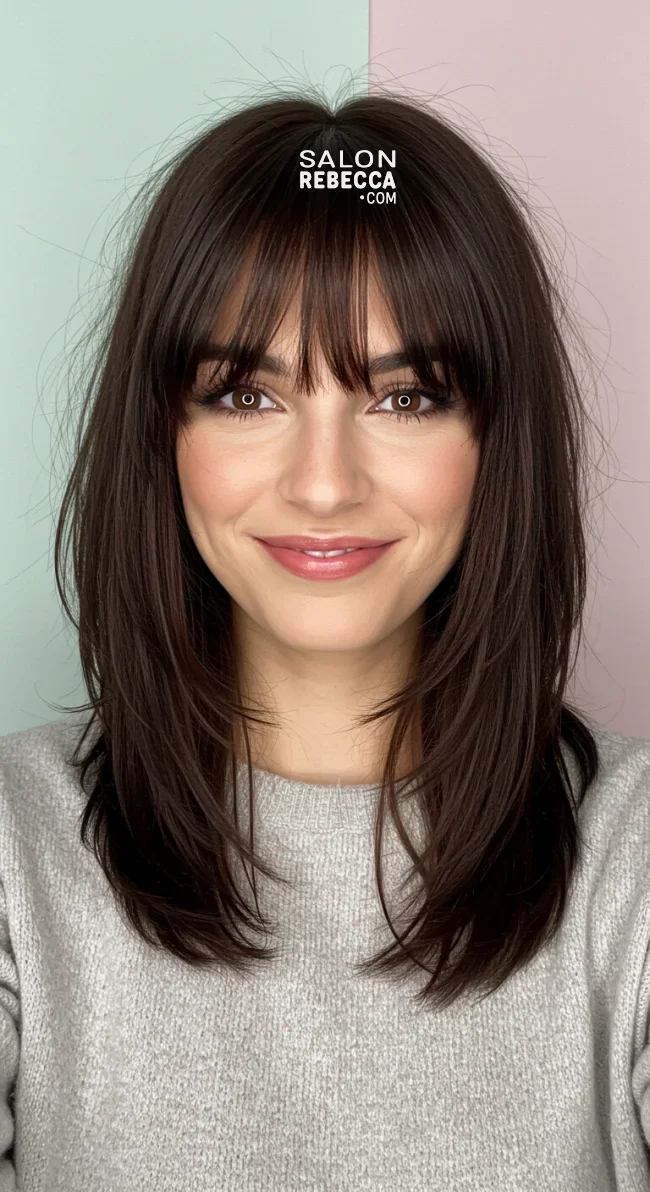 10. Layered Curtain Bangs | Trendy Layered Hairstyles: Unlocking Timeless Elegance