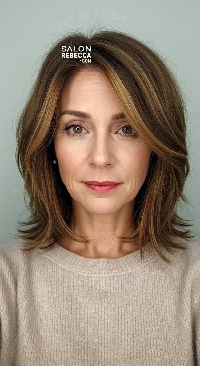 10. Shoulder-Length Layered Cut | Modern Hairstyles For Older Women
