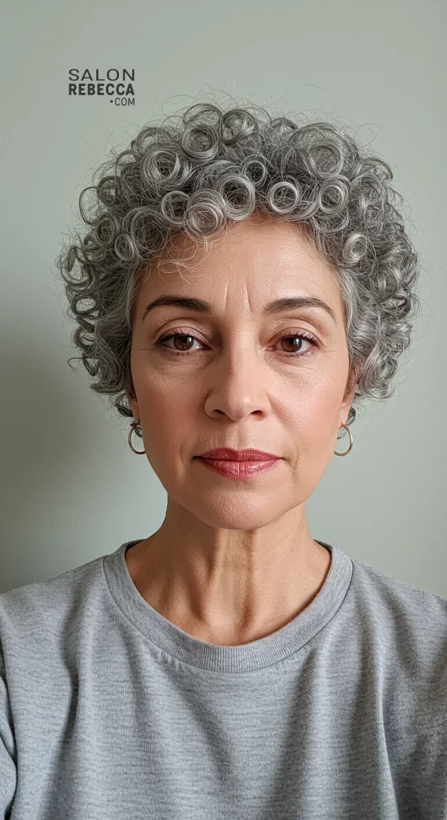 7. Short Curly Crop | Modern Hairstyles For Older Women