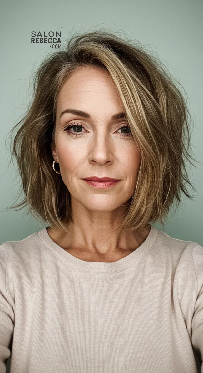 14. Textured Lob (Long Bob) | Modern Hairstyles For Older Women