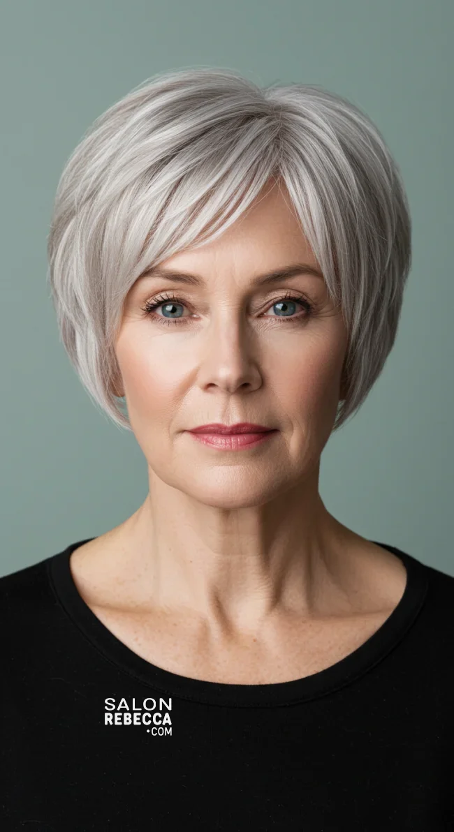 12. Tapered Short Bob | Modern Hairstyles For Older Women