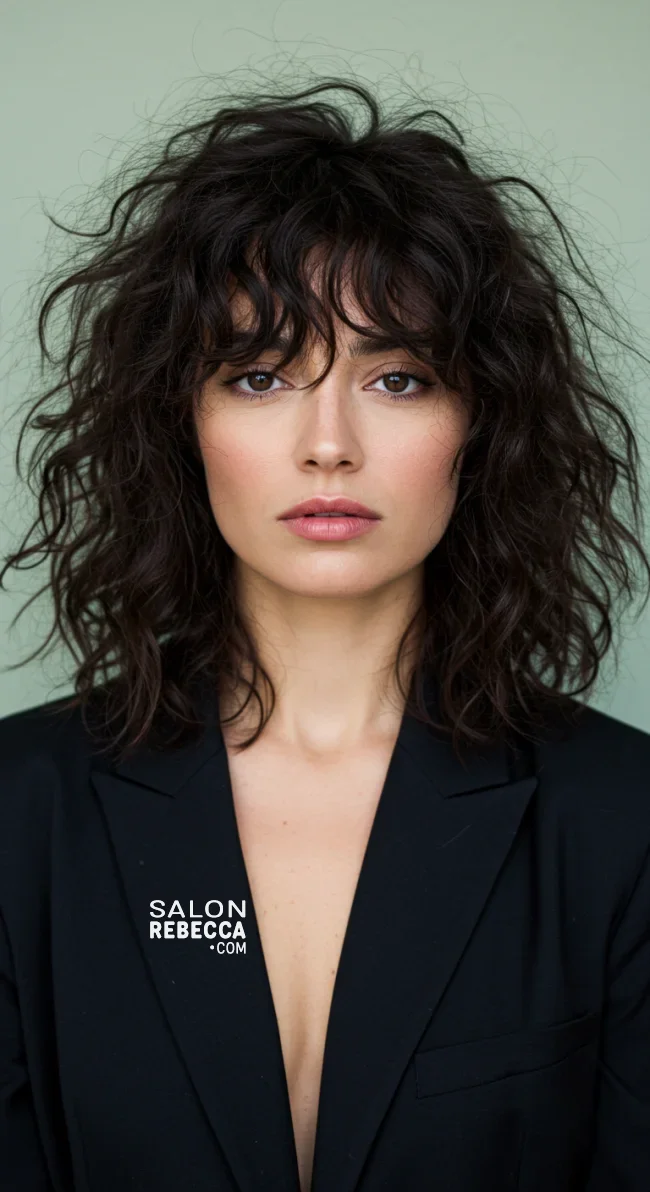4. Messy Curly Bangs | 15 Best Curly Hairstyles With Bangs For A Stunning Look!