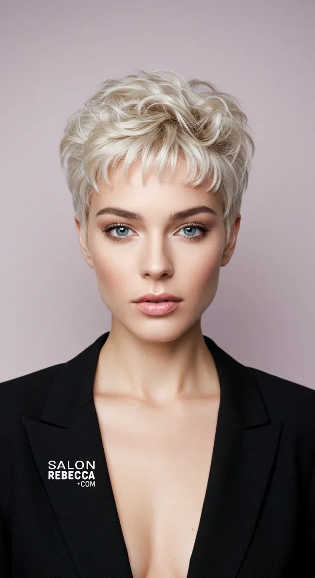 10. Short Curly Hair with Micro Bangs | 15 Best Curly Hairstyles With Bangs For A Stunning Look!