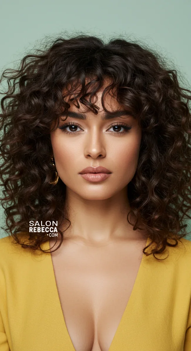 8. Curly Fringe | 10 Fringe Hairstyles That Won’t Go Unnoticed