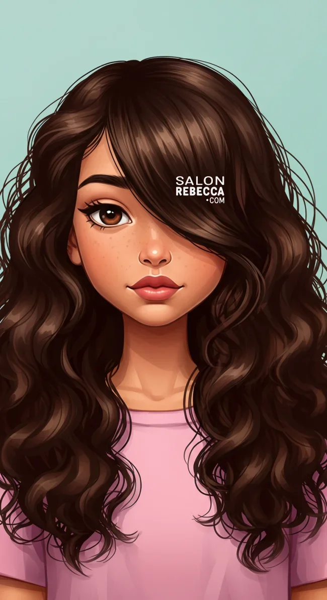 6. Side-Swept Bangs with Loose Curls | Stylish Hairstyles For Children - Adorable Trends