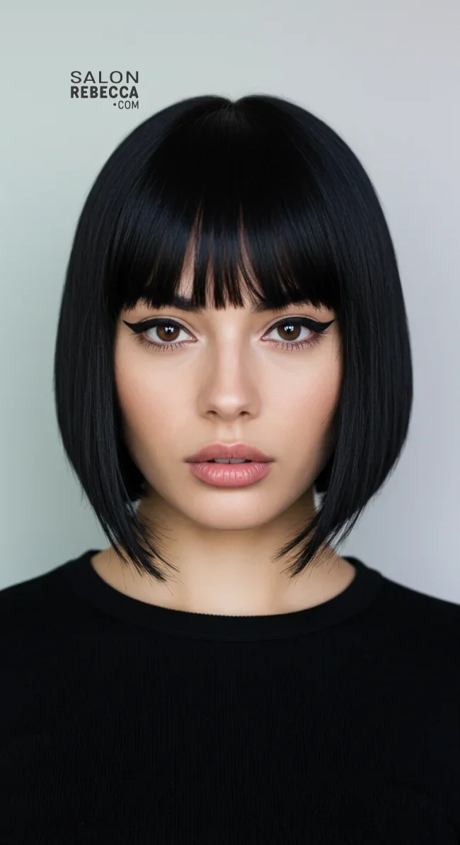 5. Blunt Bob with Middle Part | 8 Baddie Hairstyles To Elevate Your Style Game