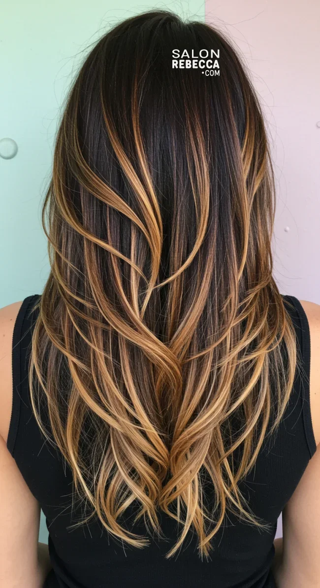 8. Layered V-Cut with Highlights | 8 Baddie Hairstyles To Elevate Your Style Game