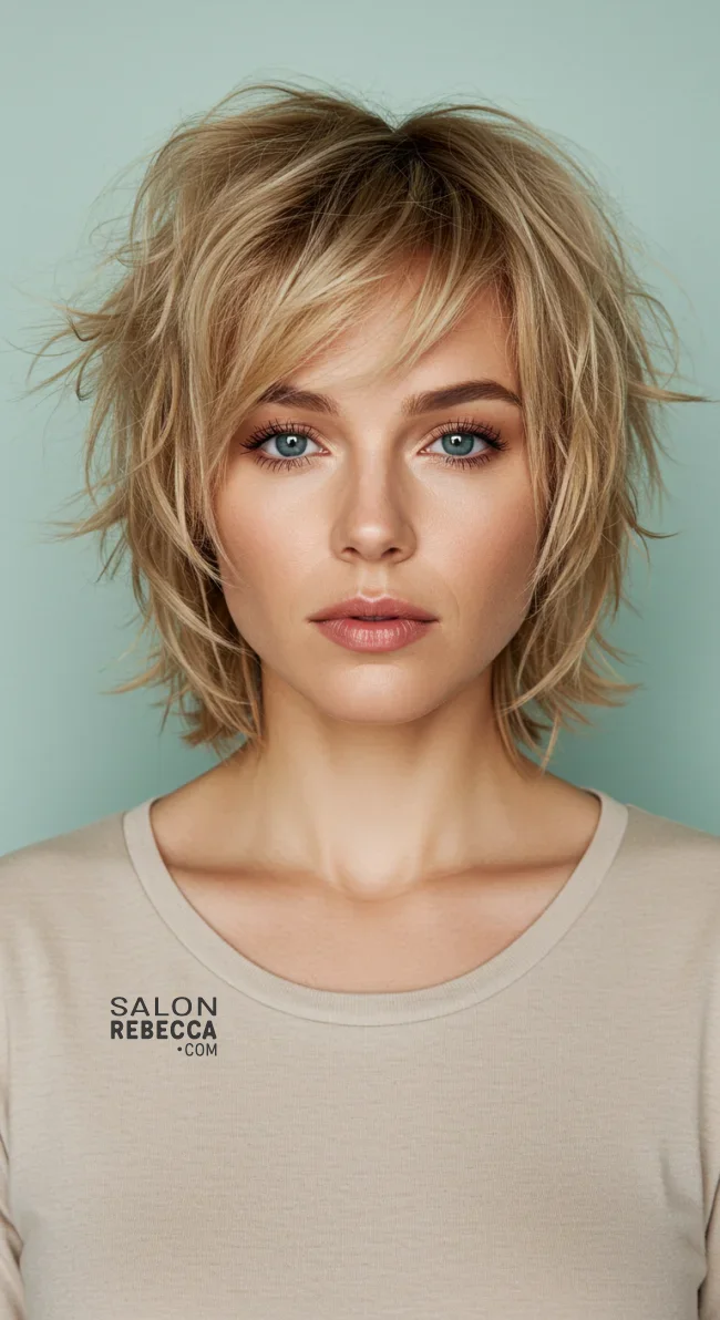 12. Shaggy Crop | 15 Flattering Short Haircuts For Square Faces