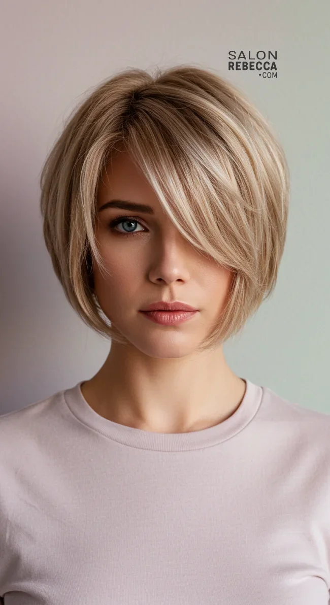 15. Feathered Short Bob | 15 Flattering Short Haircuts For Square Faces