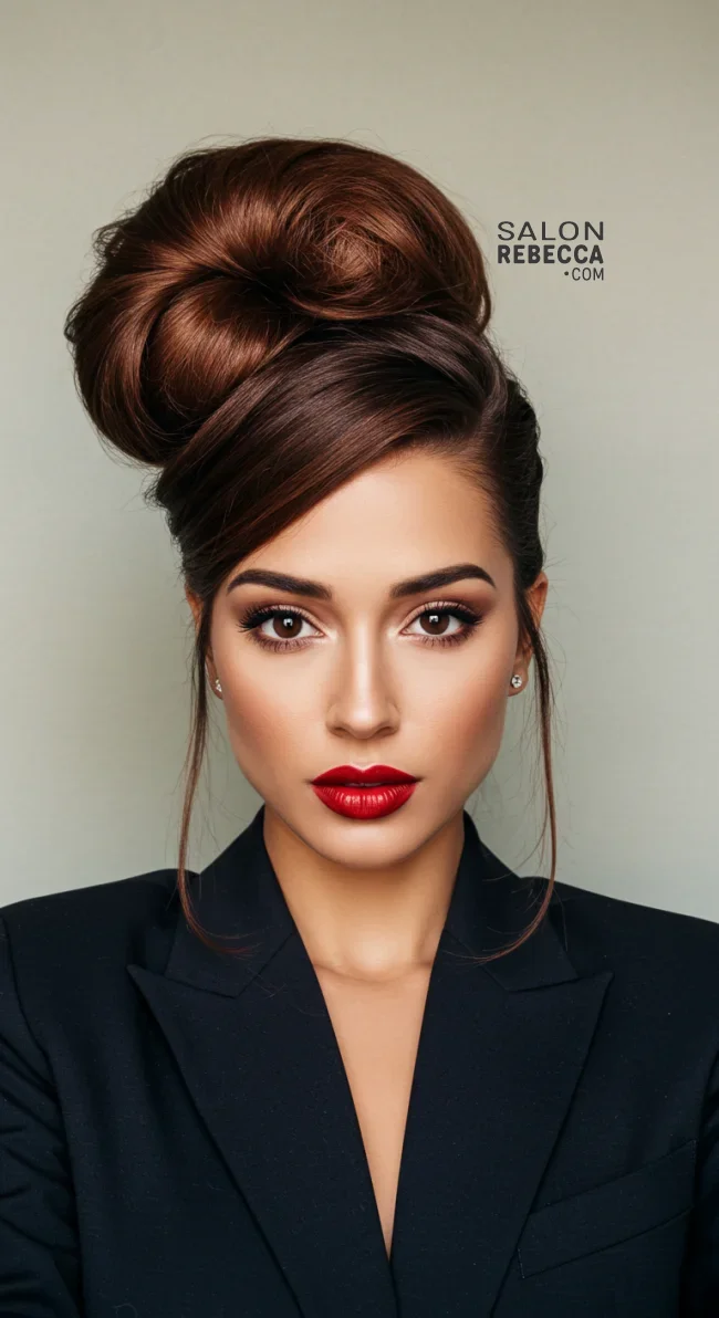13. Upscale Asymmetrical Bun | 15 Formal Hairstyles For Timeless Beauty