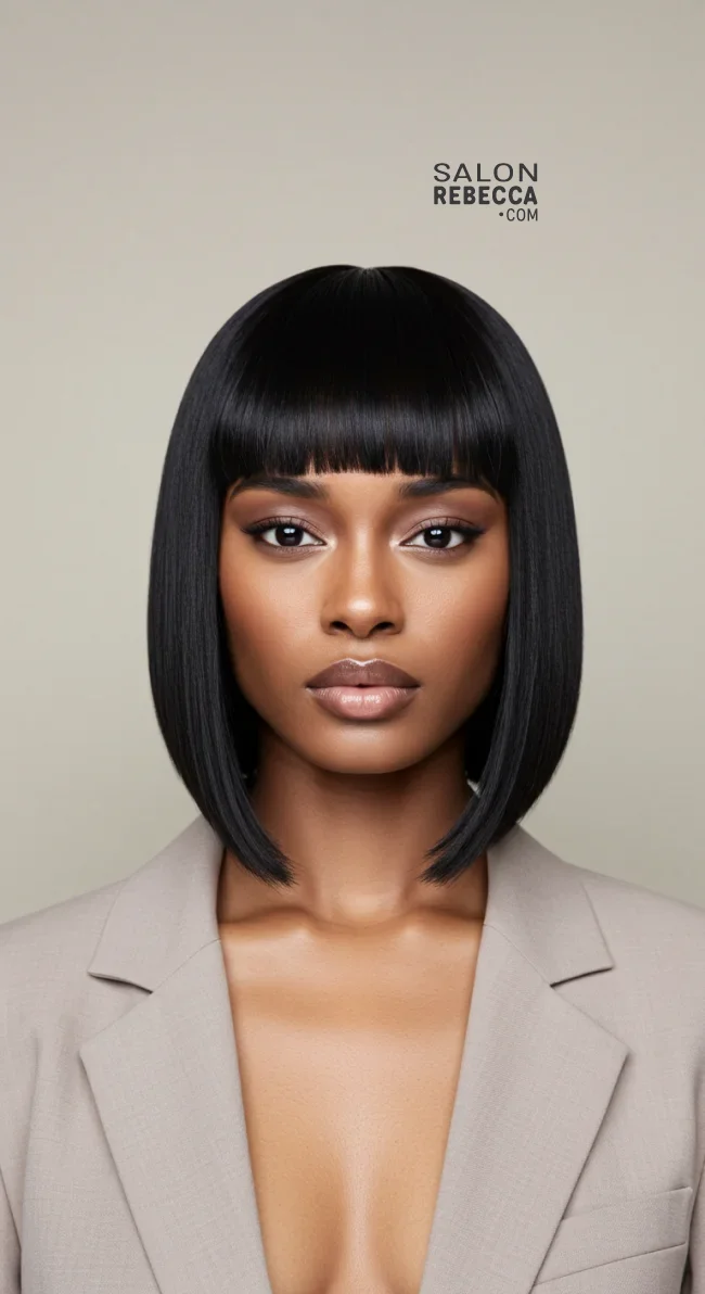 4. Sleek Long Bob (Lob) | 15 Hairstyle Ideas For Round Face And Thick Hair