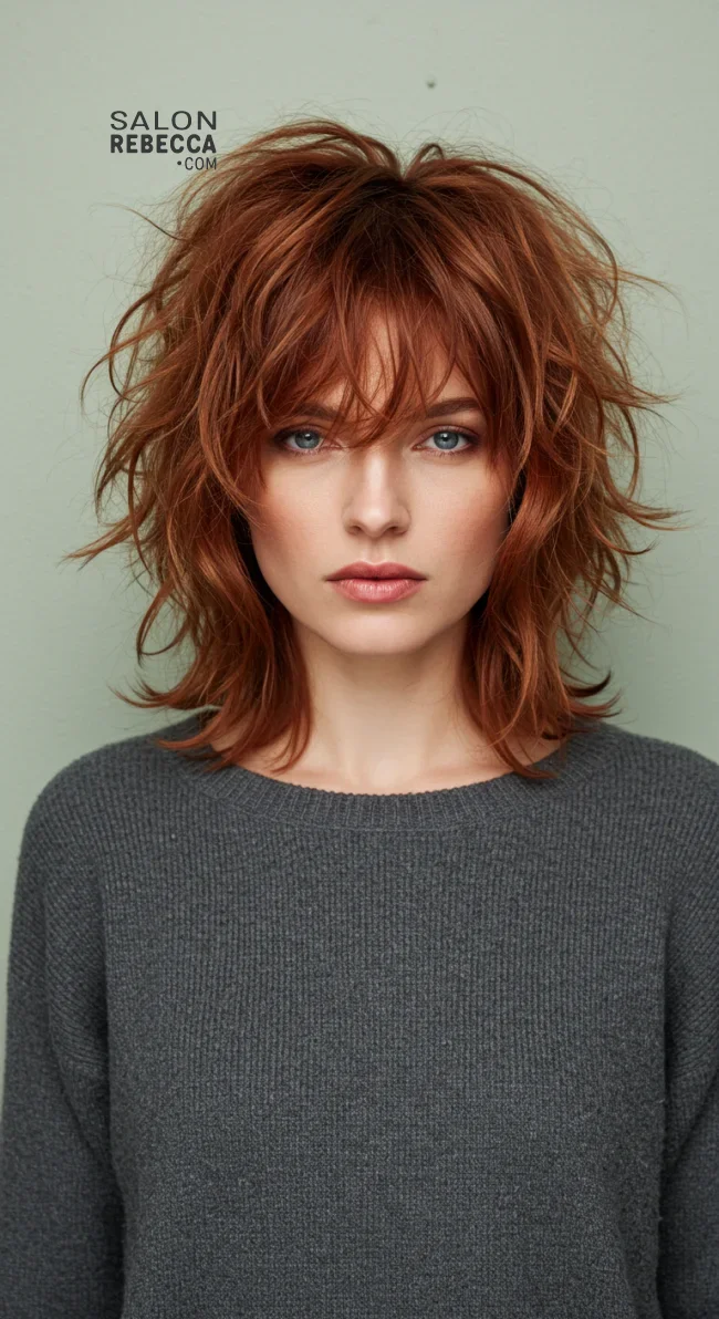 3. Shoulder-Length Shag Cut | 15 Hairstyle Ideas For Round Face And Thick Hair