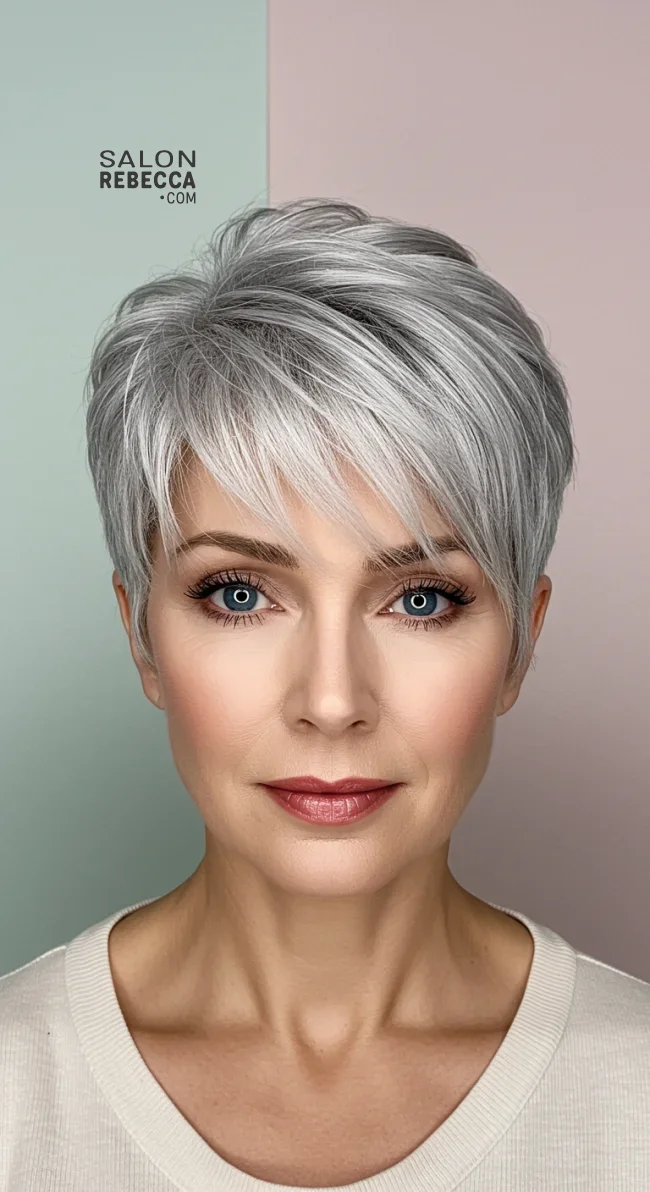 1. Short Silver Pixie Cut | 10 Chic Grey Hairstyles For Women Over 60 That You’ll Love To Try