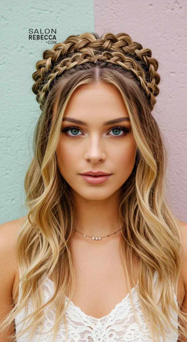 3. Bohemian Braided Crown | Perfect Wedding Hairstyles: Timeless Trends For Your Special Day