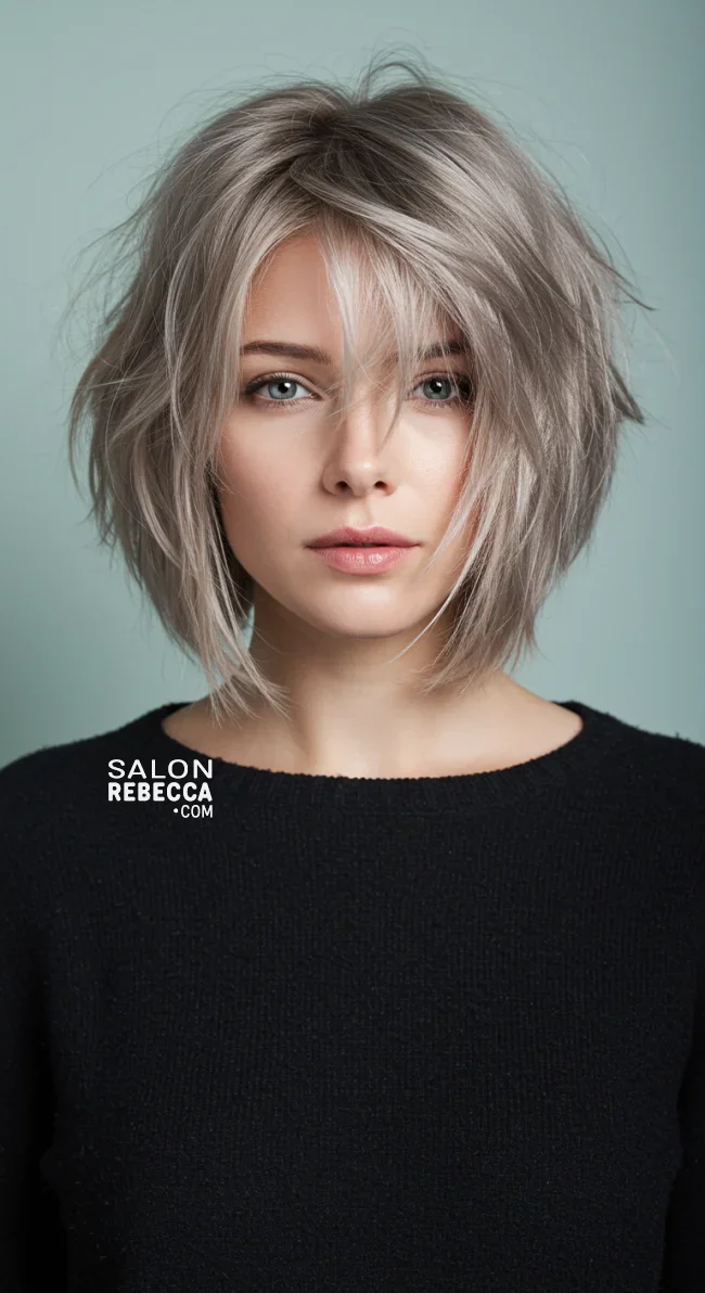 2. Wispy Shoulder-Length Bob | Low Maintenance Shoulder-Length Hairstyles For Thin Hair