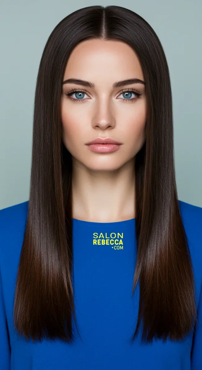 5. Side-Parted Straight Cut | Low Maintenance Shoulder-Length Hairstyles For Thin Hair