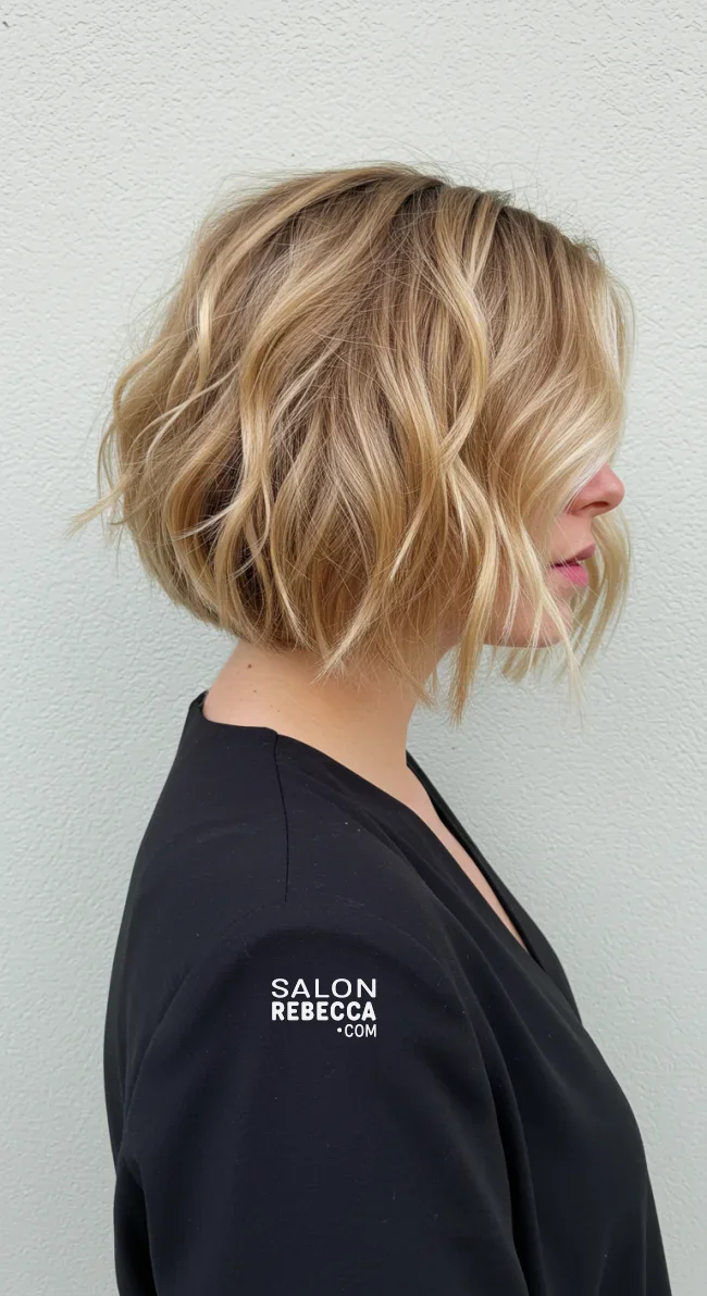 2. Wavy Textured Inverted Bob | 5 Ways Of Pulling Off An Inverted Bob