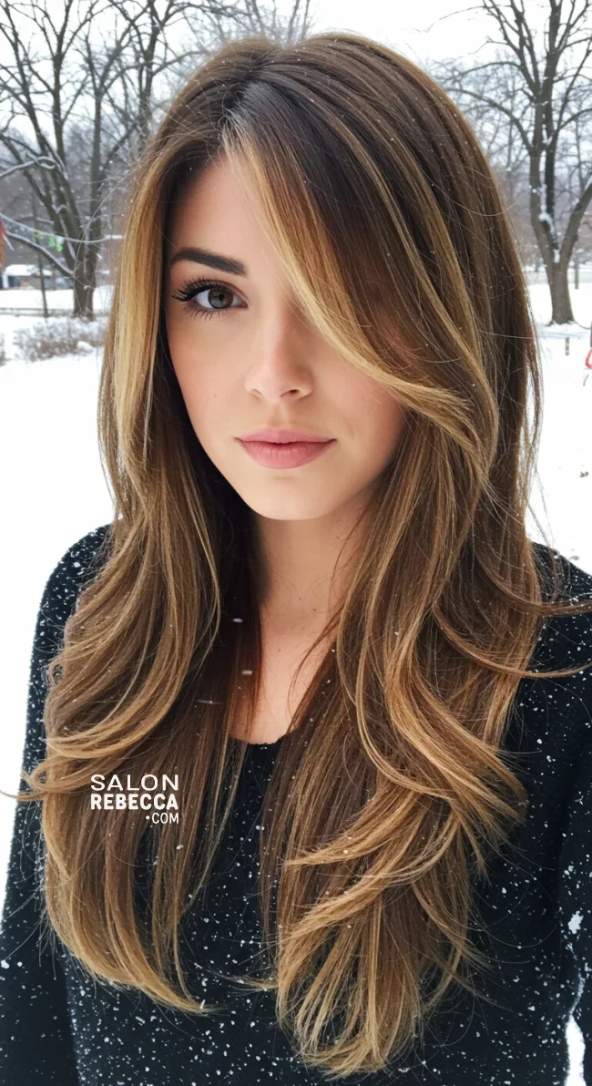 9. Layered Long Hair with Face-Framing Highlights | Hairstyle Trends For Winter 2025: 10 Hottest Haircuts