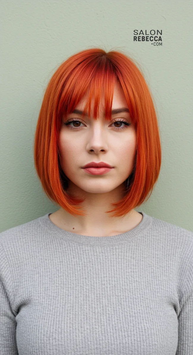 8. Bright Copper Lob | Winter’s Hottest Hair Color: Top Red Shades To Embrace This Winter