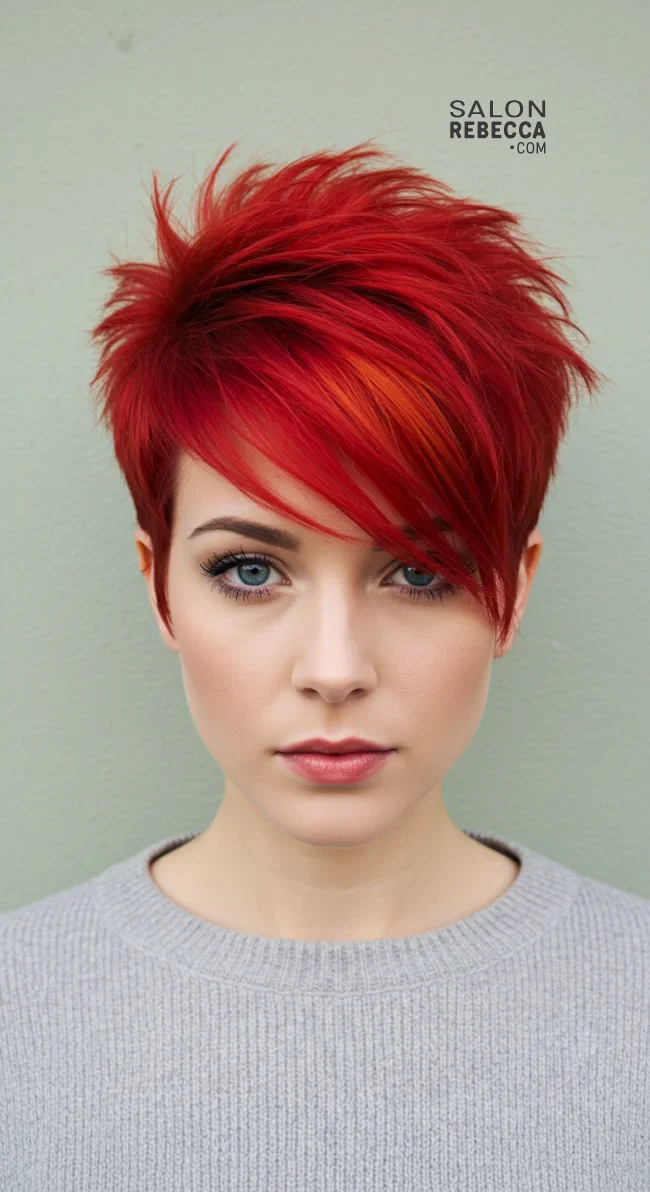 6. Fiery Red Pixie Cut | Winter’s Hottest Hair Color: Top Red Shades To Embrace This Winter