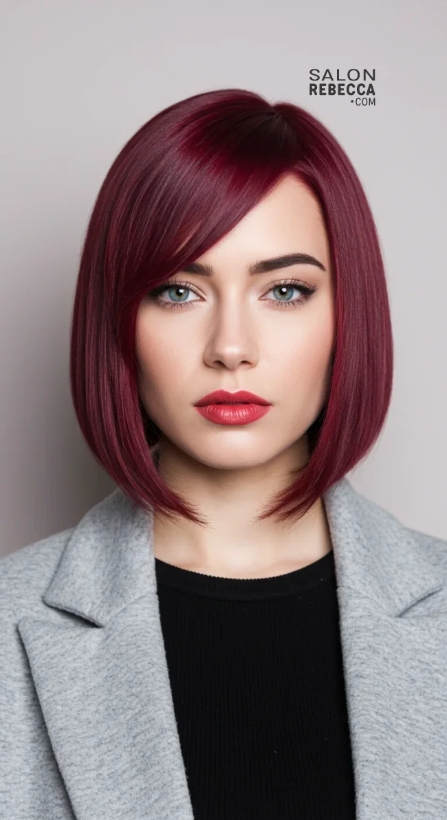 3. Deep Cherry Red Bob | Winter’s Hottest Hair Color: Top Red Shades To Embrace This Winter