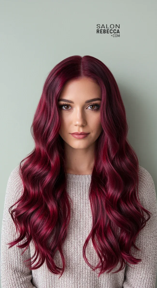 10. Burgundy Soft Waves | Winter’s Hottest Hair Color: Top Red Shades To Embrace This Winter
